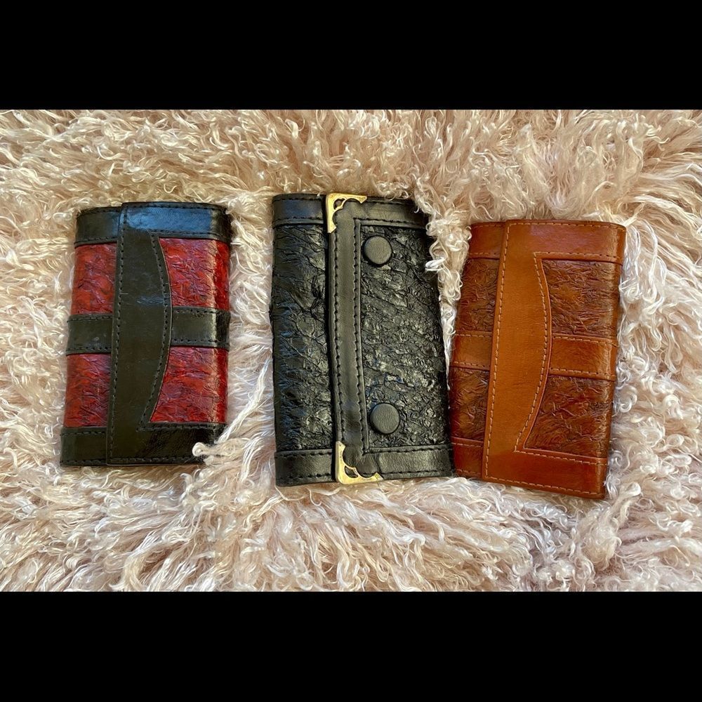 Men’s Fish Leather Key Chains From India NEW - Picture 8 of 8